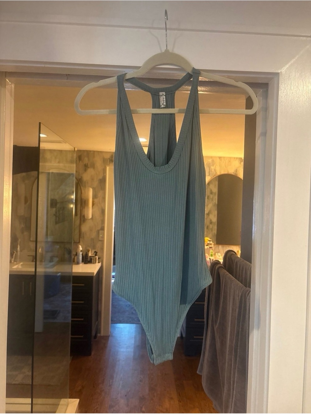 Free People Ribbed Scoop Neck Tank Bodysuit